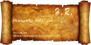 Hunyady Róza névjegykártya