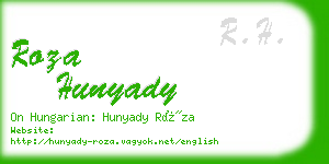 roza hunyady business card